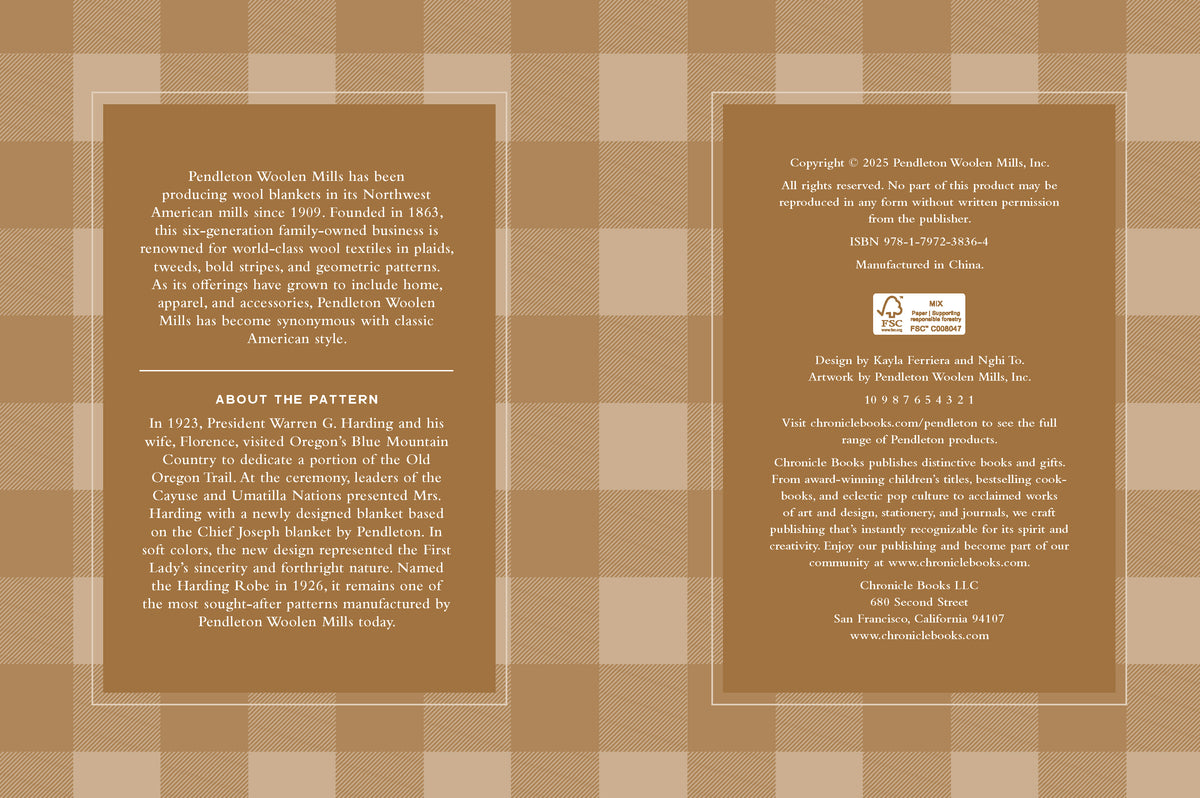 Pendleton Harding Pattern Journal – Chronicle Books