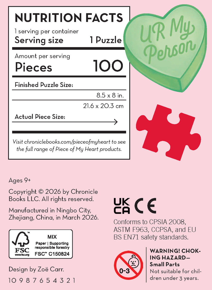 Piece of My Heart UR My Person 100-Piece Puzzle – Chronicle Books