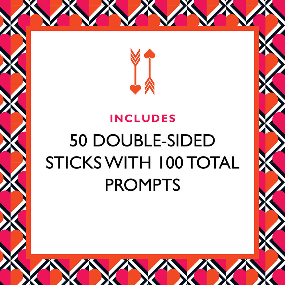 Includes 50 double-sides sticks with 100 total prompts