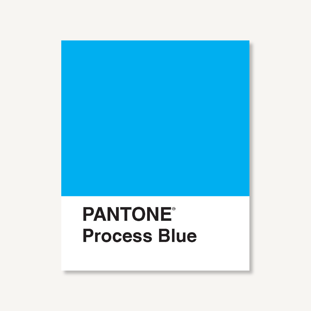 Pantone Notes: Brights, Process Blue Notecard