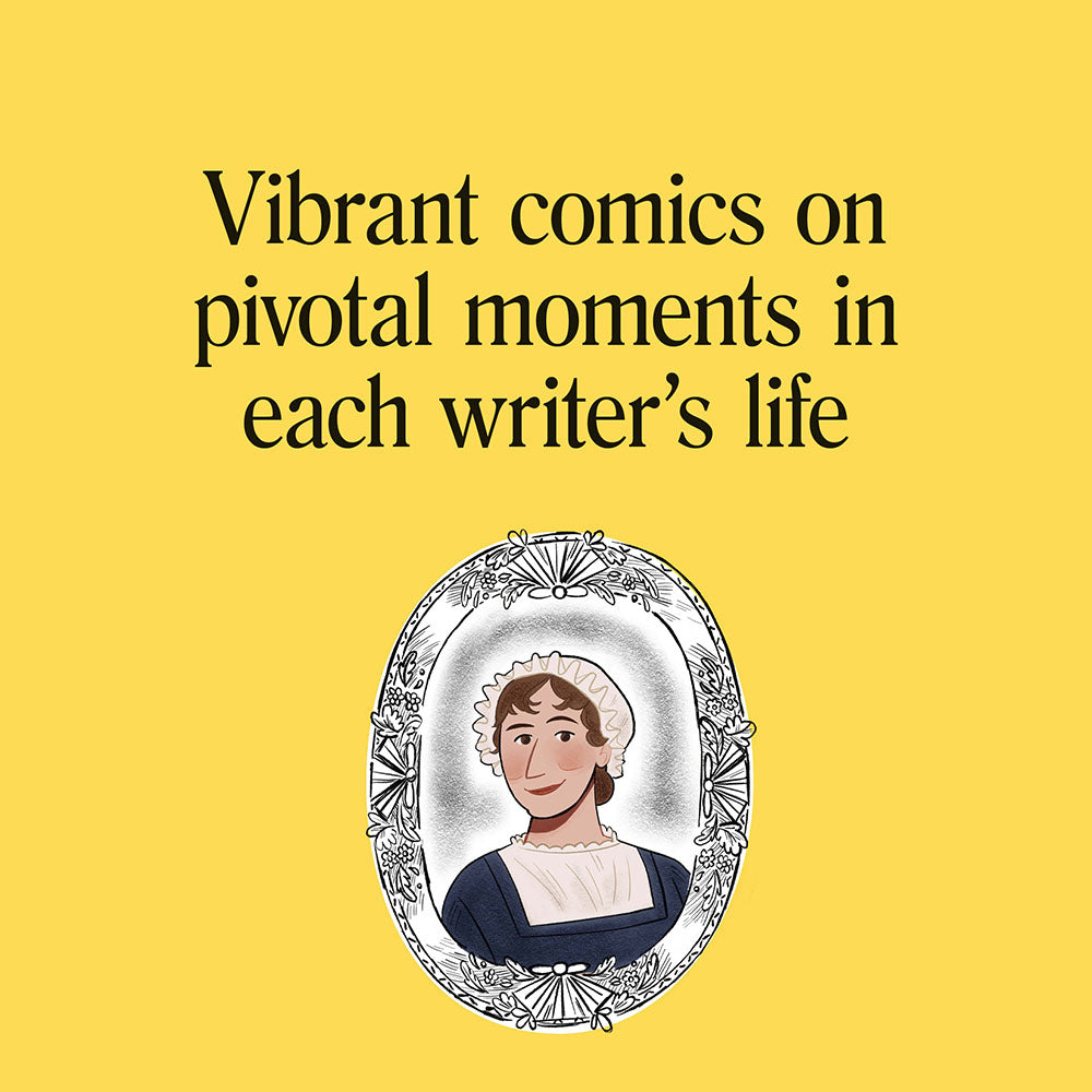 Vibrant comics on pivotal moments in each writer's life
