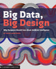 Book cover for Big Data, Big Design by Helen Armstrong, featuring colorful wavy arches with checkered and gradient patterns on a gray background.