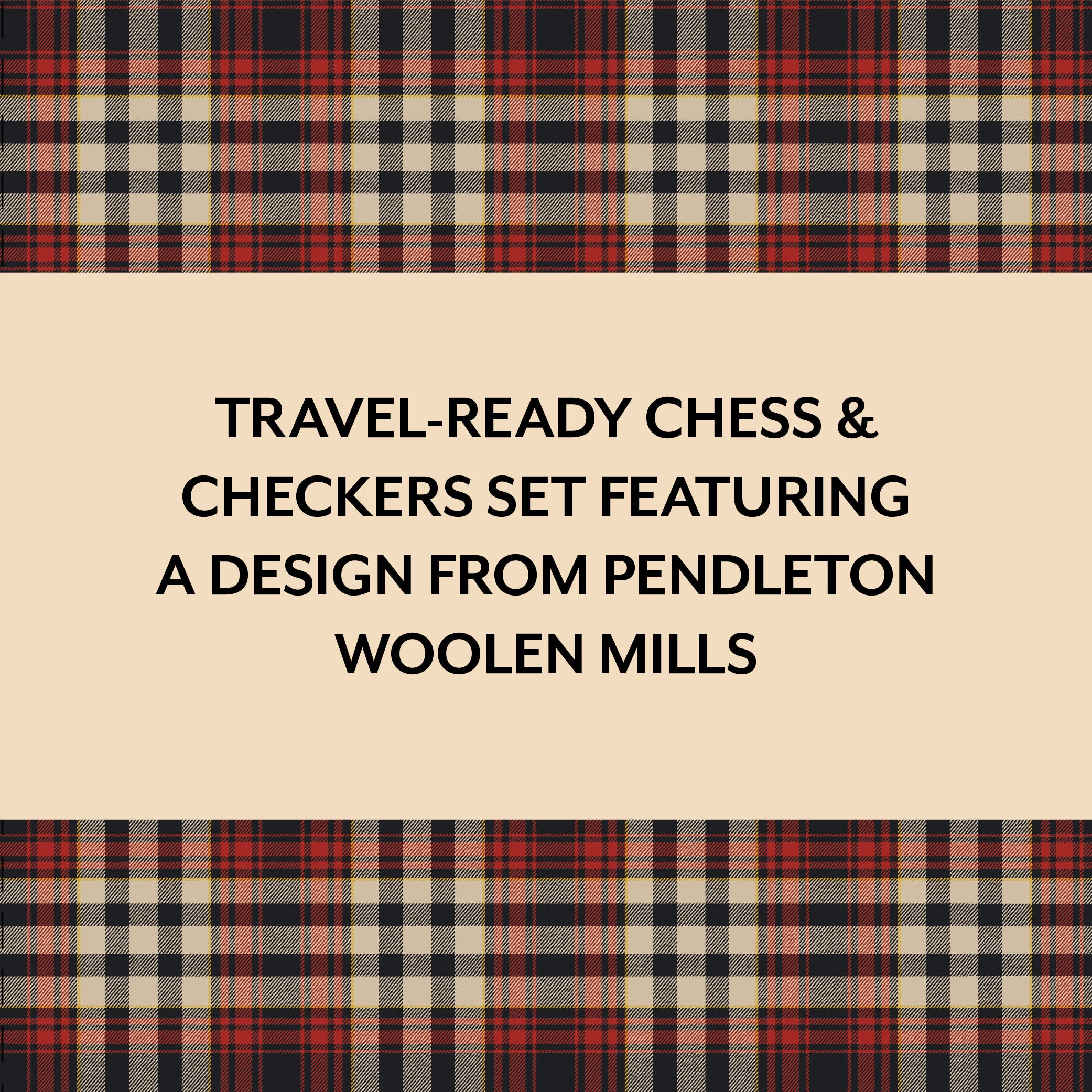 Pendleton Red Black Check Pattern Chess & Checkers – Chronicle Books