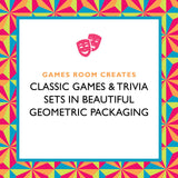 Games Room creates classic games and trivia sets in beautiful geometric packaging 