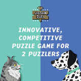 Innovative, competitive puzzle game for 2 puzzlers