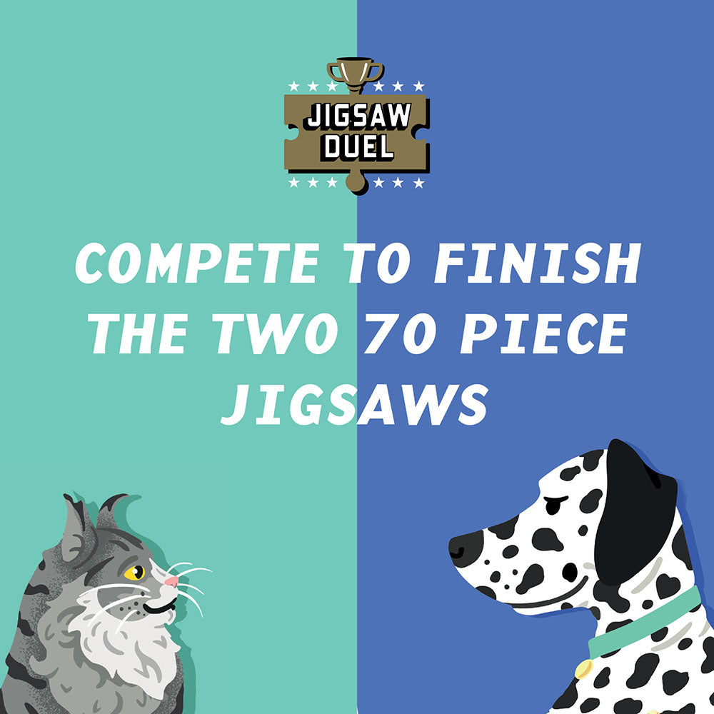 Compete to finish the two 70 piece jigsaws