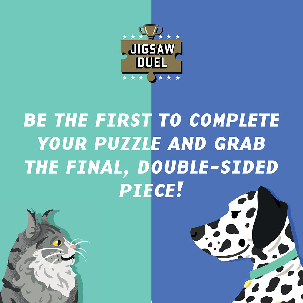 Be the first to complete your puzzle and grab the final double-sided piece