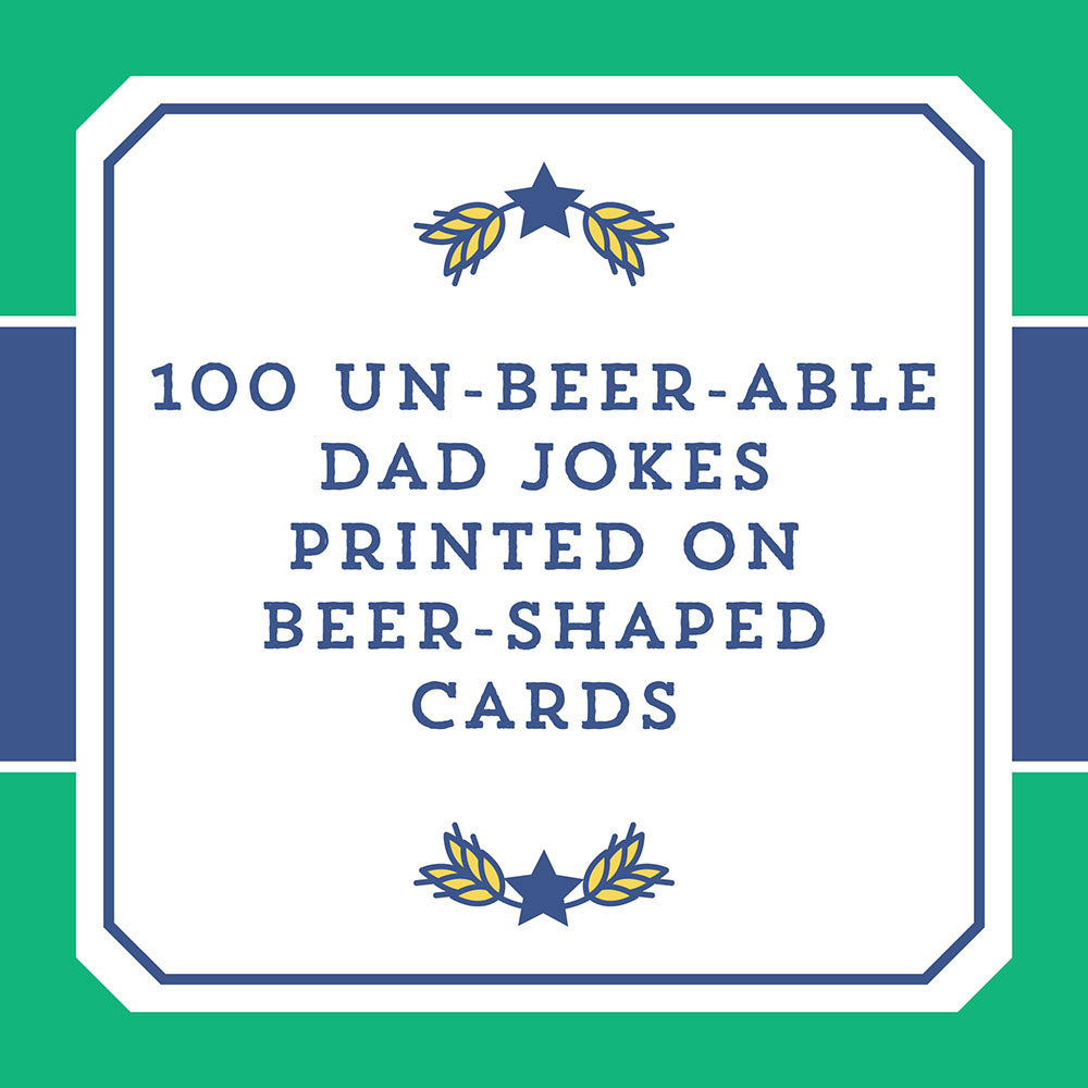 100 un-beer-able dad jokes on beer-shaped cards