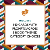 Includes 140 cards with prompts across 5 book-themed category choices