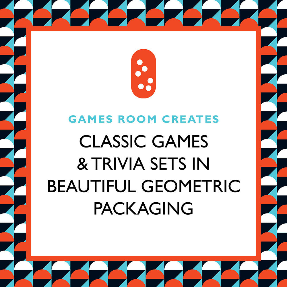 Games Room creates classic games & trivia sets in beautiful geometric packaging