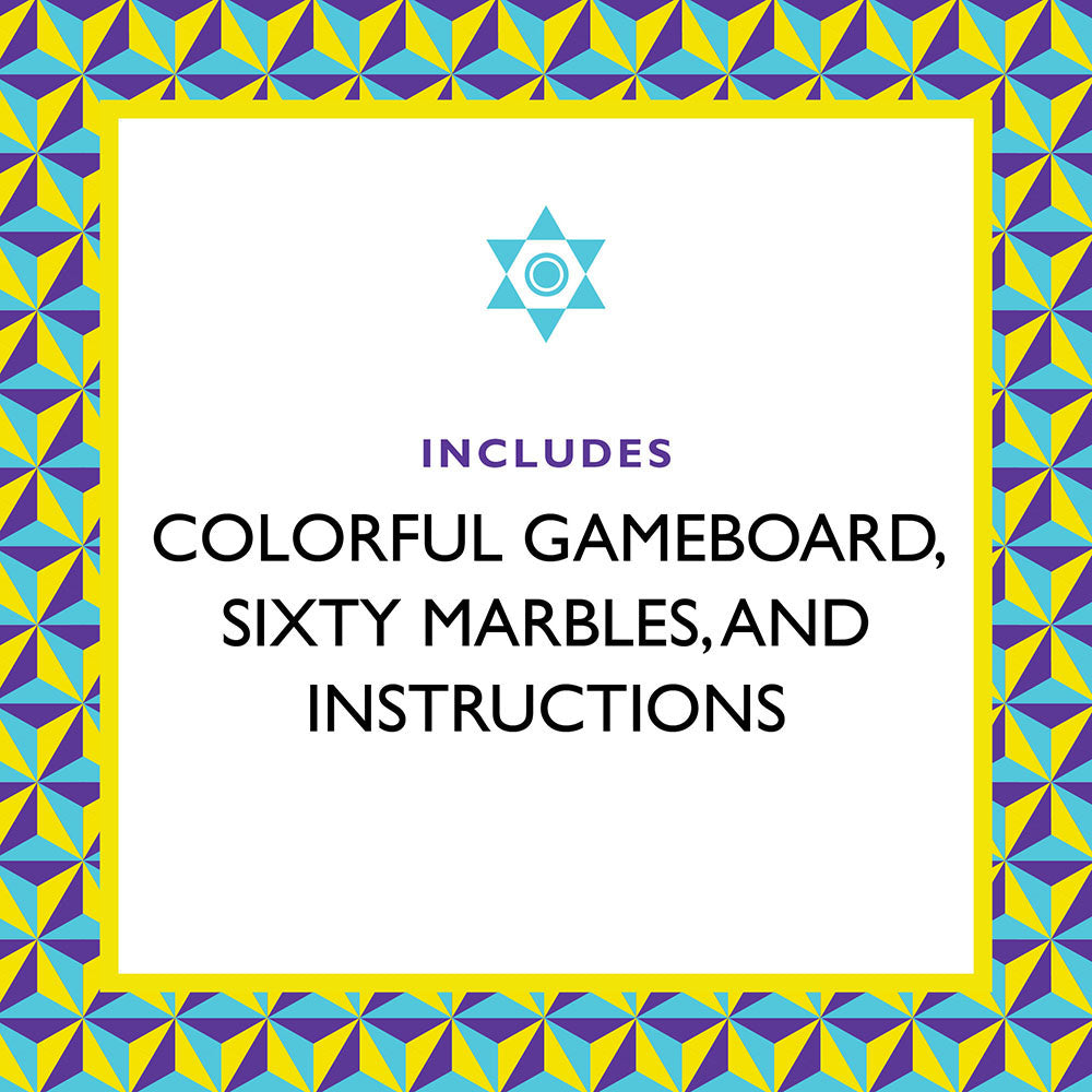 Includes colorful gameboard, sixty marbles, and instructions