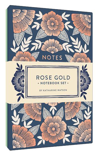 Rose Gold Notebook Set