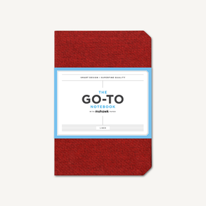 Go-To Notebook with Mohawk Paper, Brick Red Lined