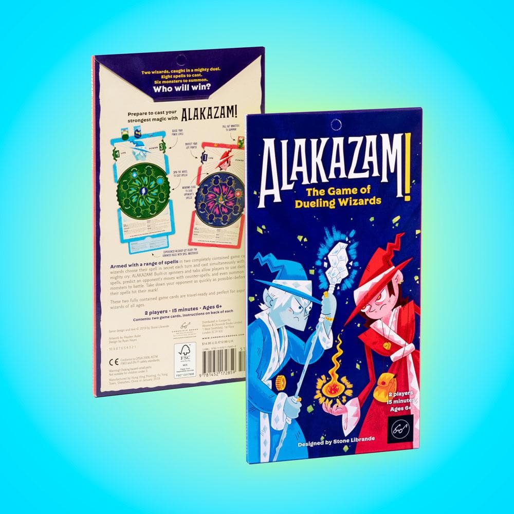 Alakazam! The Game of Dueling Wizards box back and front
