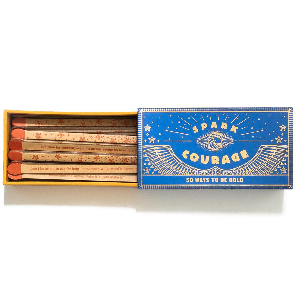 Spark Courage faux matches with open box