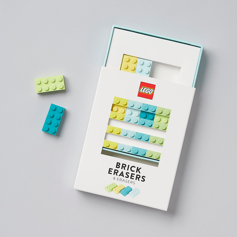 LEGO Brick Erasers with open box