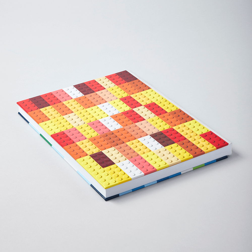 LEGO Brick Notebook showing back cover