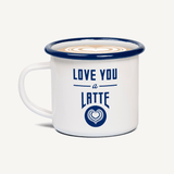 Love You a Latte Enamel Mug and Coaster Set