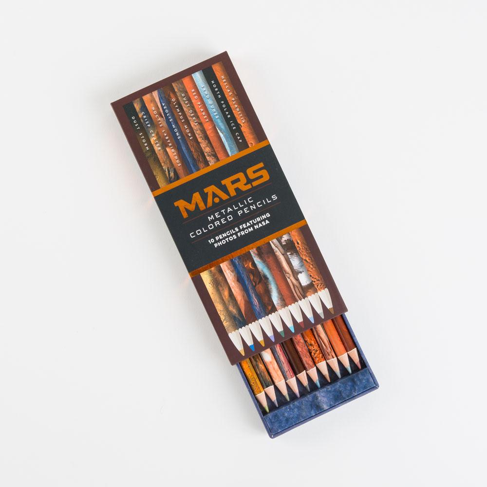 Mars Metallic Colored Pencils with open box