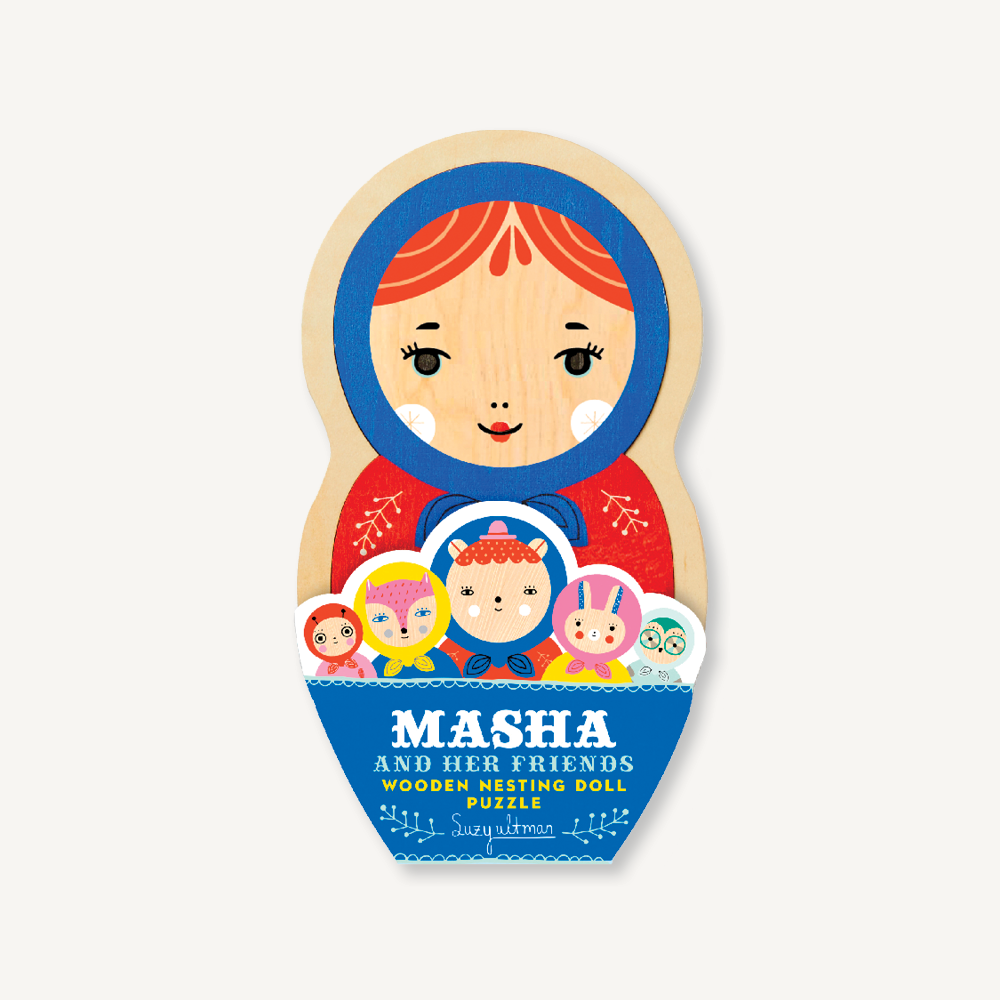 Masha and Her Friends Wooden Nesting Doll Puzzle