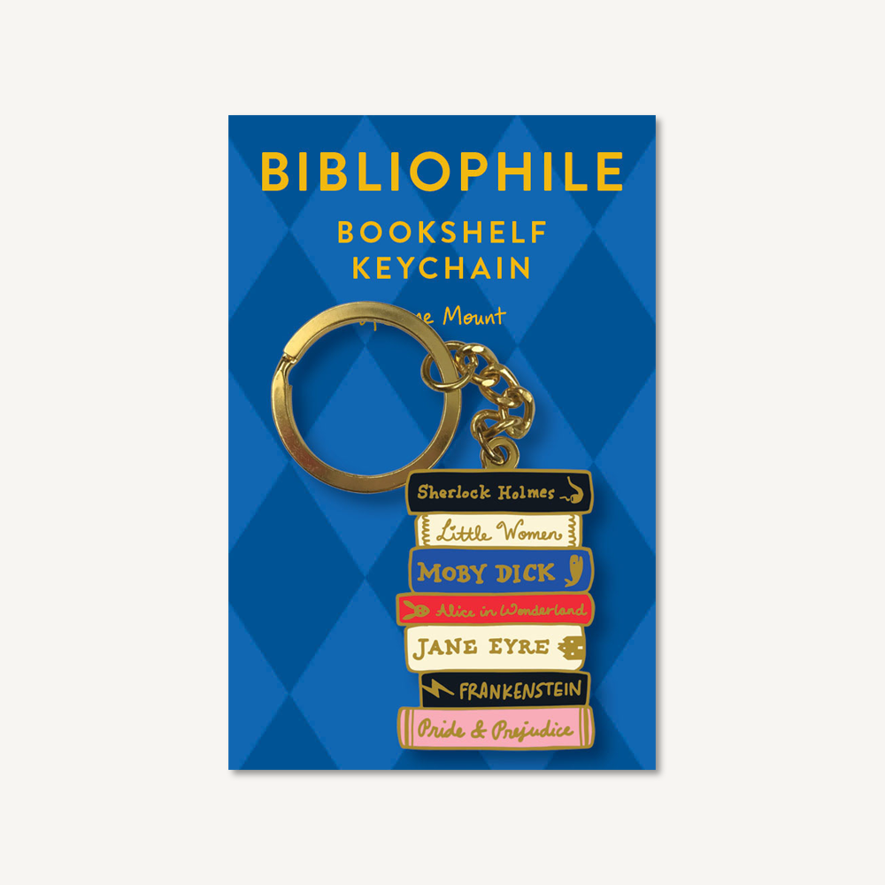 Bibliophile Bookshelf Keychain