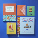 A Good Meal Is Hard book with matching notecards and journal