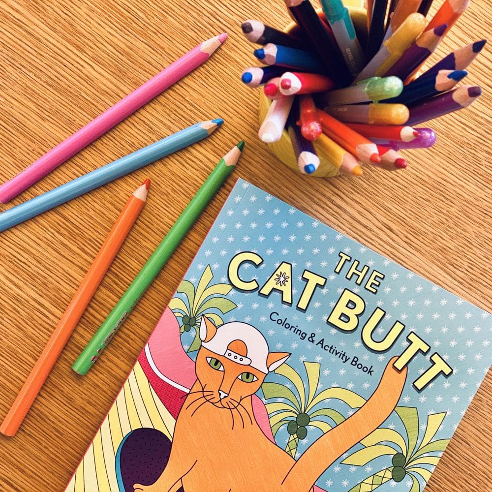 The Cat Butt Coloring and Activity Book interior