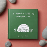 A Turtle's Guide to Introversion cover on orange background with gray river stones