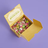 A Little Something Floral: 150-Piece Mini Puzzle open box with puzzle pieces