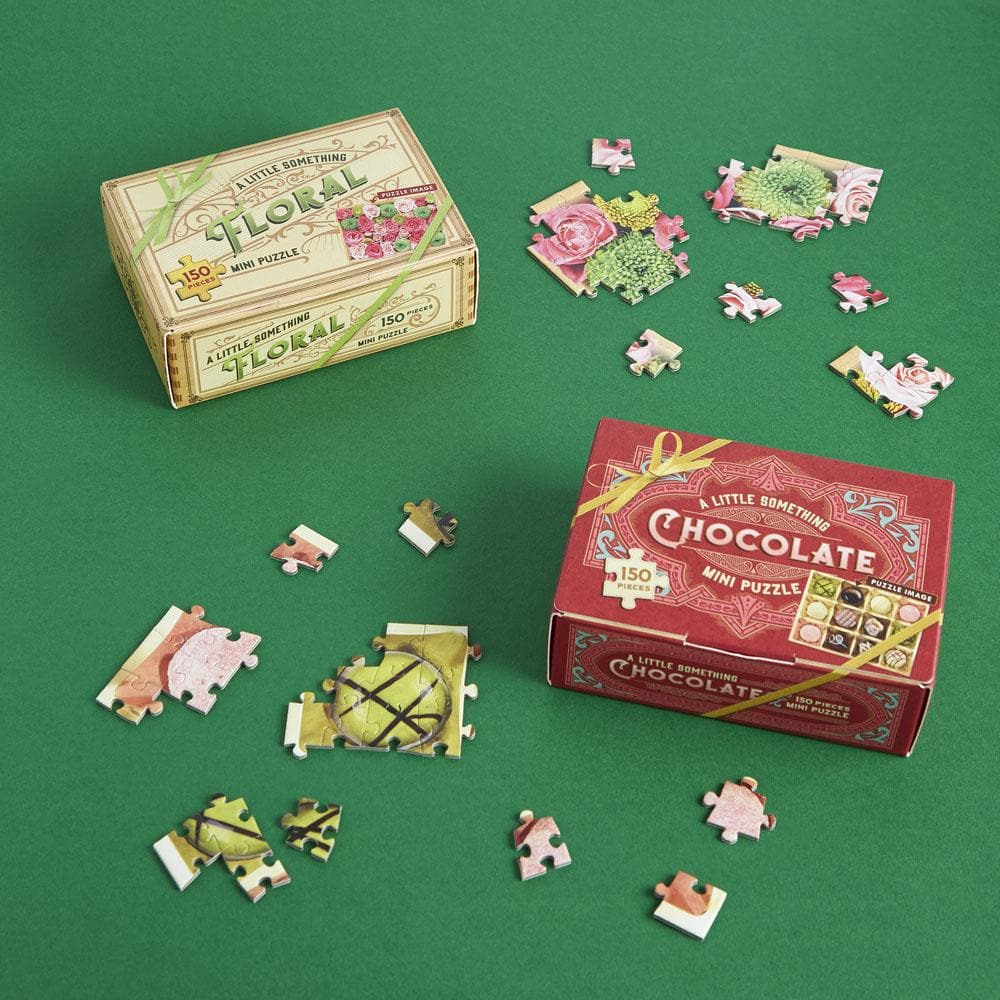 A Little Something Floral: 150-Piece Mini Puzzle and A Little Something Chocolate: 150-Piece Mini Puzzle