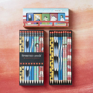 Spirited Away Pencils in box with matching eraser set