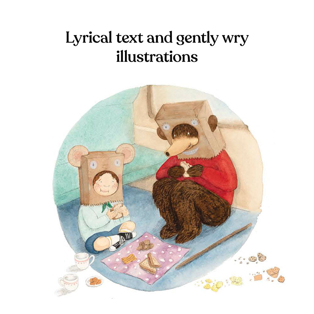 Lyrical text and gently wry illustrations