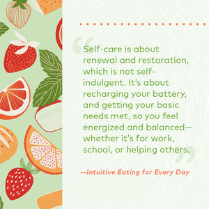 Self-care is about renewal and restoration, which is not self-indulgent. It's about recharging your battery, and getting your basic needs met, so you feel energized and balanced — whether it's for work, school or helping others.