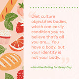 Diet culture objectifies bodies, which can easily condition you to believe that's all you are... You have a body, but your identity is not your body. 