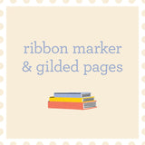 ribbon marker & gilded pages