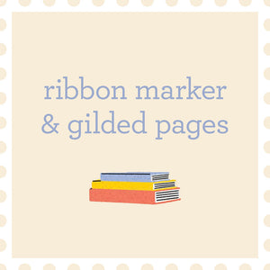 ribbon marker & gilded pages