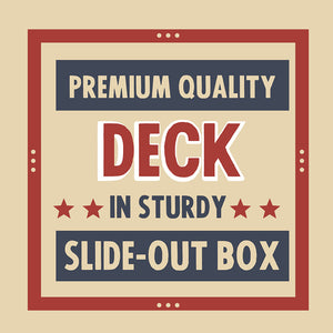 Premium quality deck in sturdy slide-out box