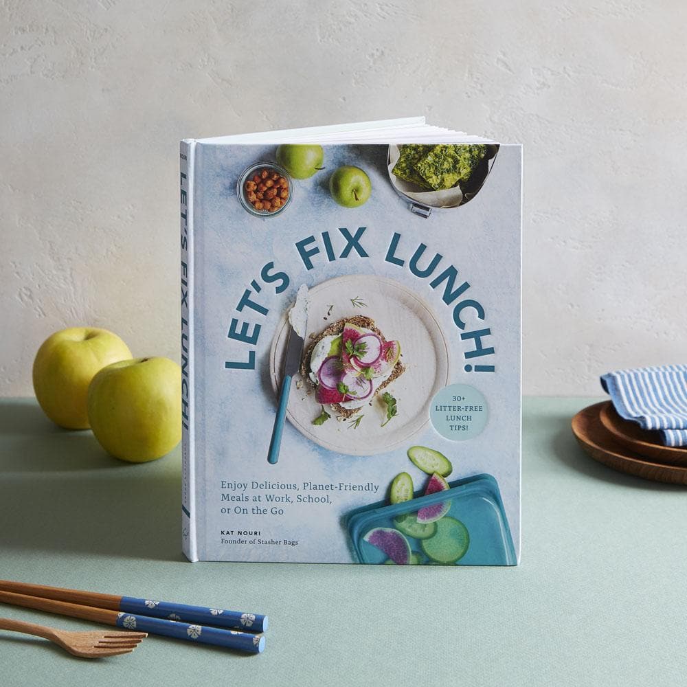 Let's Fix Lunch! with apples, plates, napkin and chopsticks
