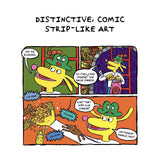 Distinctive, comic strip-like art