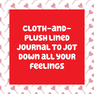 Cloth-and-plush lined journal to jot down all your feelings