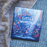 Little Wonder on a blue and tan blanket