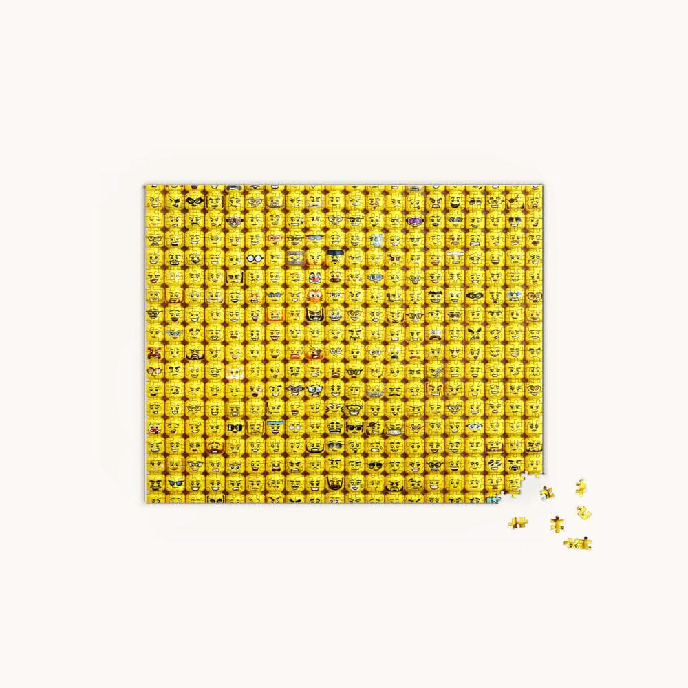 LEGO Minifigure Faces Puzzle  assembled puzzle