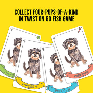 Collect four-pups-of-a-kind in twist on go fish game