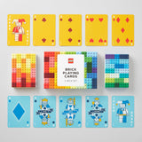 LEGO Brick Playing Cards decks and rows of cards