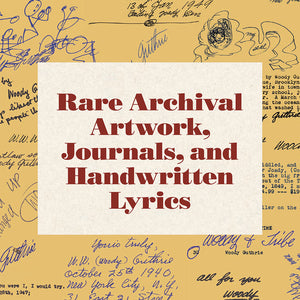 Rare archival artwork, journals, and handwritten lyrics