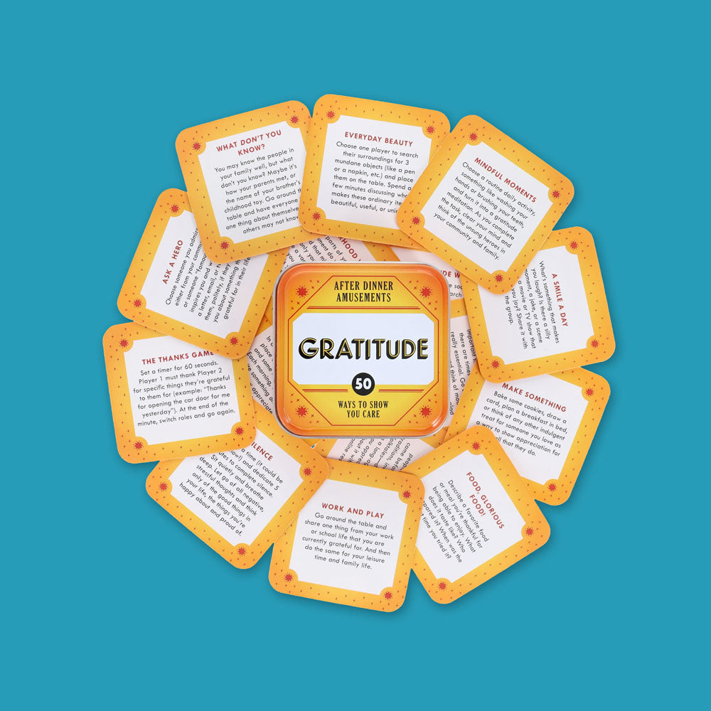 After Dinner Amusements: Gratitude with cards