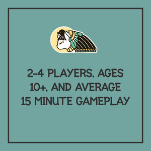 2-4 players, ages 10+, and average 15 minute gameplay