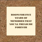 Room for five years of memories that you'll treasure forever