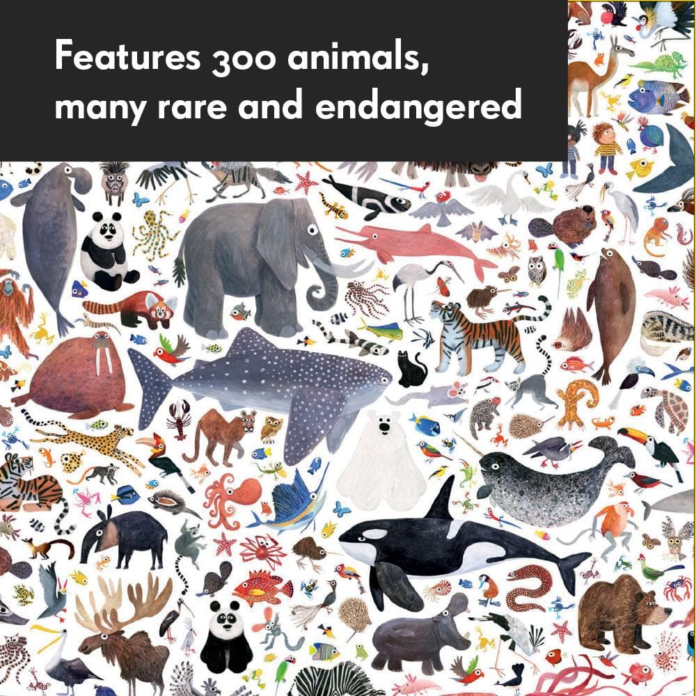Feature 300 animals, many rare and endangered