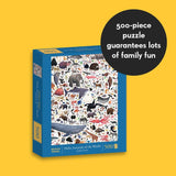 500-piece puzzle guarantees lots of family fun